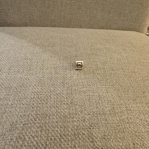 Pandora Sterling Silver Charm with “D” Accent - 925 Sterling Silver - Picture 3 of 3